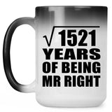 39th Anniversary Square Root of 1521 Years of Being Mr Right - 15oz Color Changing Mug