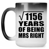 34th Anniversary Square Root of 1156 Years of Being Mrs Right - 15oz Color Changing Mug