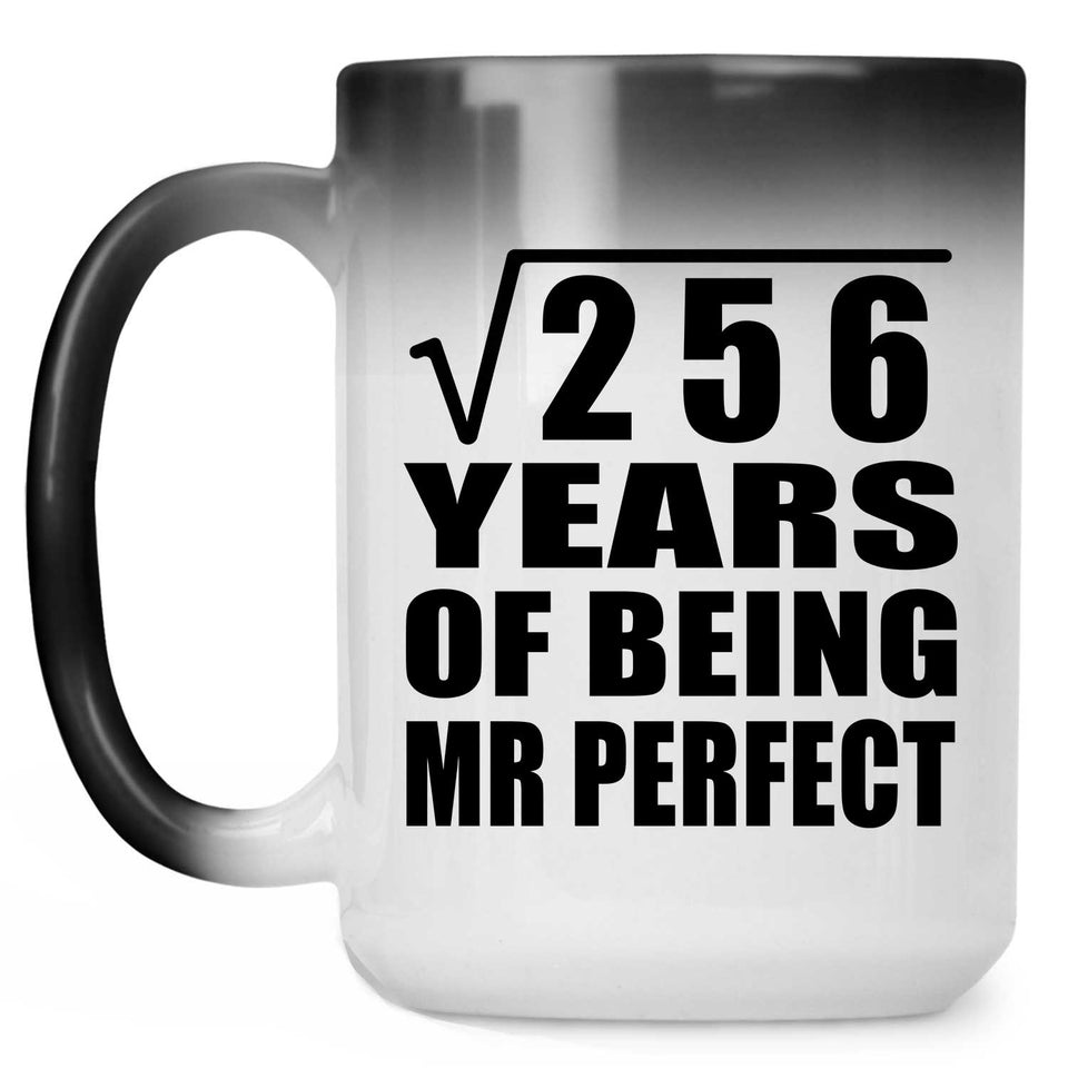 16th Anniversary Square Root of 256 Years of Mr Perfect - 15oz Color Changing Mug
