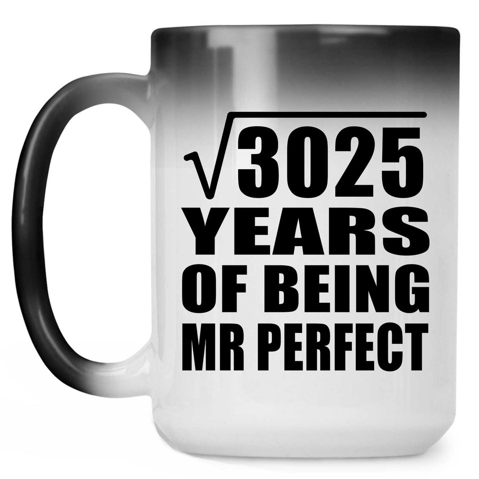 55th Anniversary Square Root of 3025 Years of Mr Perfect - 15oz Color Changing Mug