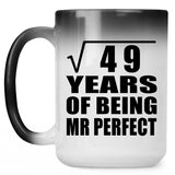 7th Anniversary Square Root of 49 Years of Mr Perfect - 15oz Color Changing Mug