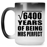 80th Anniversary Square Root of 6400 Years of Mrs Perfect - 15oz Color Changing Mug