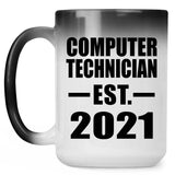 Computer Technician Established EST. 2021 - 15oz Color Changing Mug