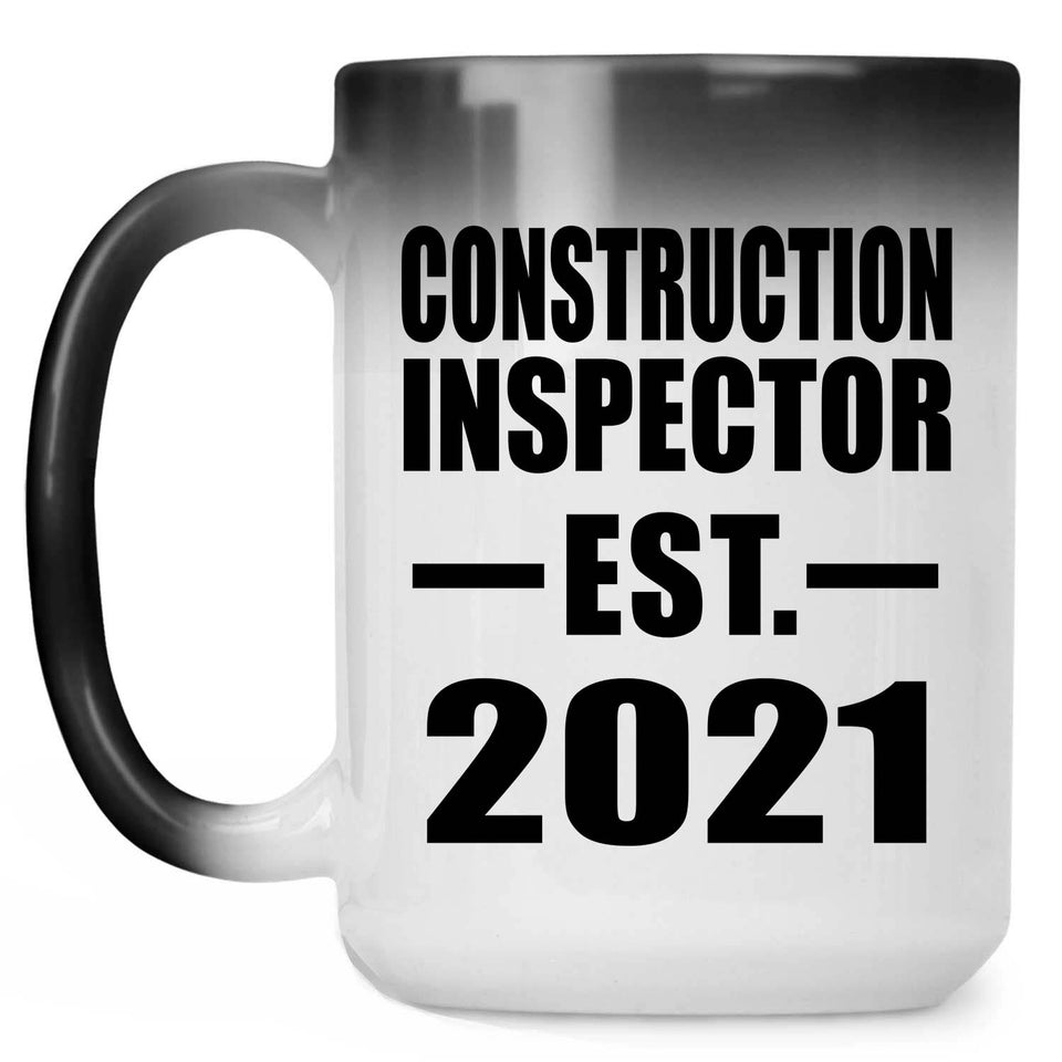 Construction Inspector Established EST. 2021 - 15oz Color Changing Mug