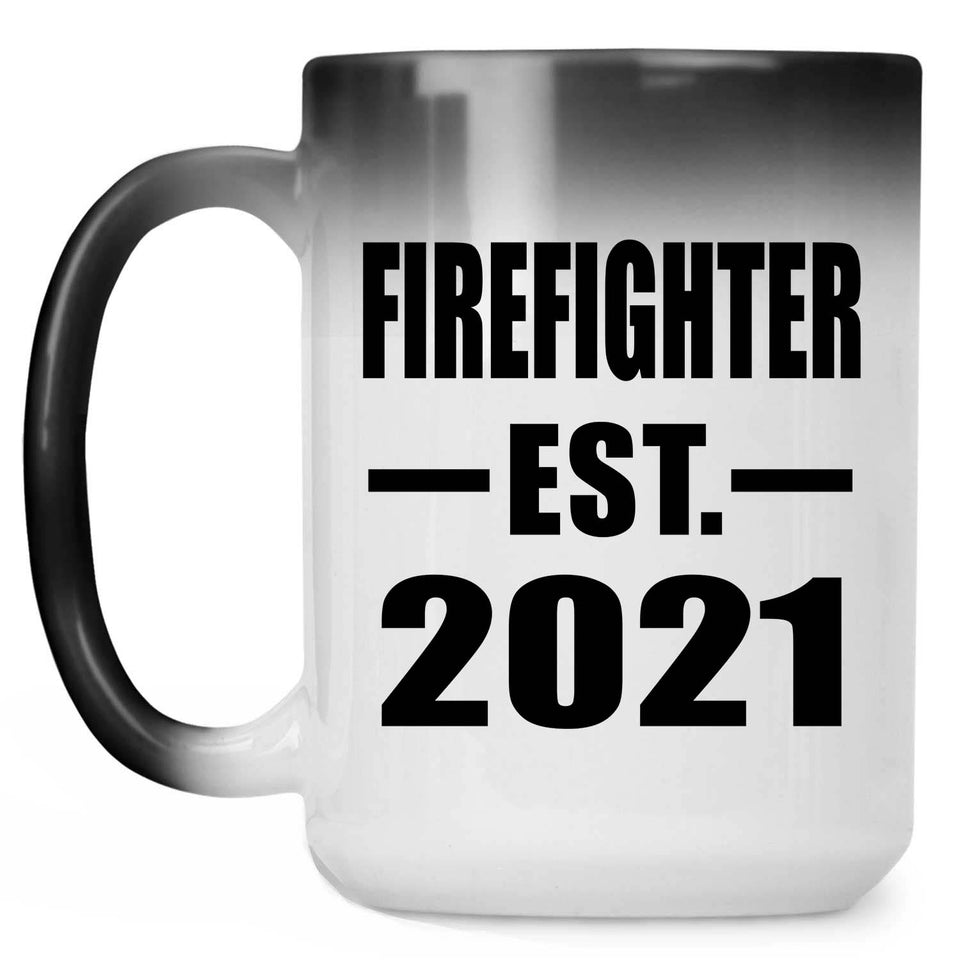 Firefighter Established EST. 2021 - 15oz Color Changing Mug