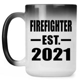 Firefighter Established EST. 2021 - 15oz Color Changing Mug