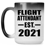 Flight Attendant Established EST. 2021 - 15oz Color Changing Mug