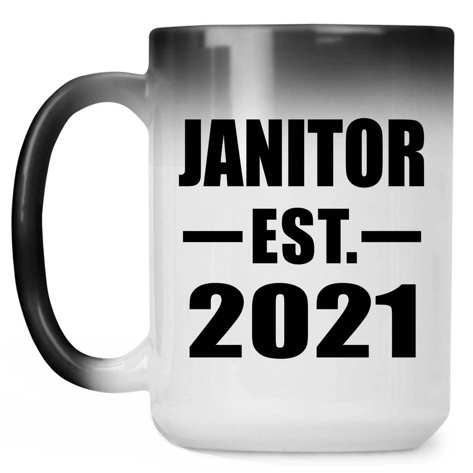 Janitor Established EST. 2021 - 15oz Color Changing Mug