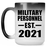 Military Personnel Established EST. 2021 - 15oz Color Changing Mug