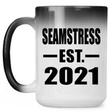 Seamstress Established EST. 2021 - 15oz Color Changing Mug