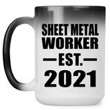 Sheet Metal Worker Established EST. 2021 - 15oz Color Changing Mug