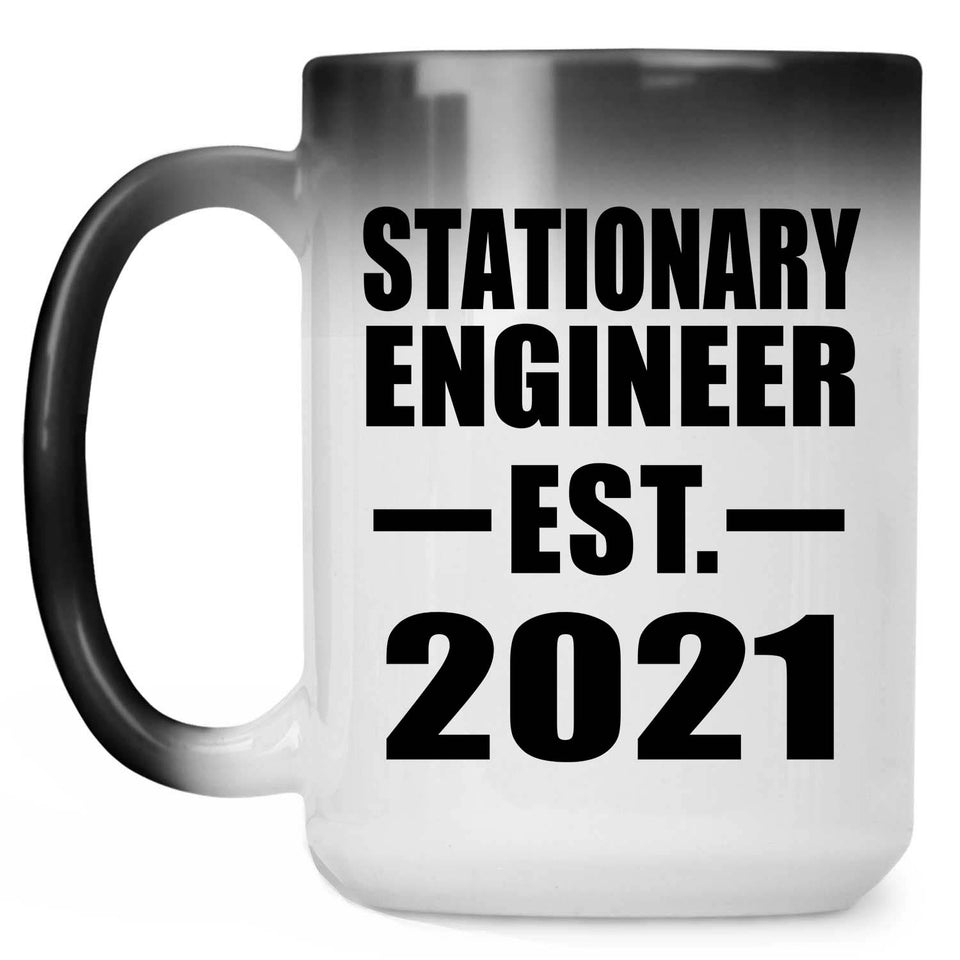 Stationary Engineer Established EST. 2021 - 15oz Color Changing Mug