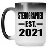 Stenographer Established EST. 2021 - 15oz Color Changing Mug