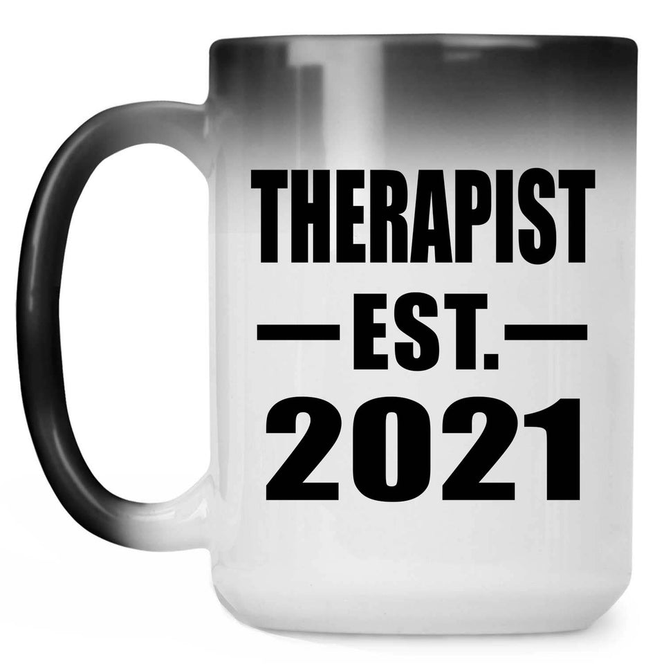Therapist Established EST. 2021 - 15oz Color Changing Mug