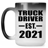 Truck Driver Established EST. 2021 - 15oz Color Changing Mug