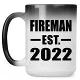 Fireman Established EST. 2022 - 15oz Color Changing Mug