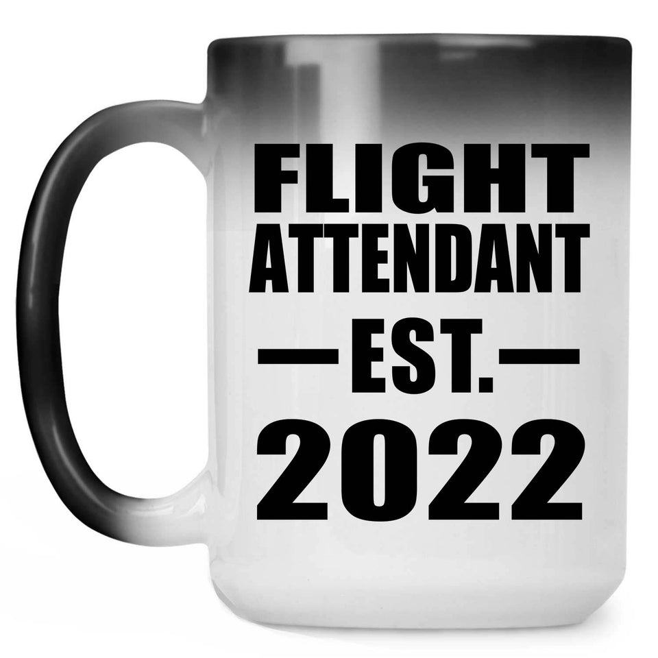 Flight Attendant Established EST. 2022 - 15oz Color Changing Mug