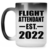 Flight Attendant Established EST. 2022 - 15oz Color Changing Mug
