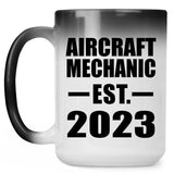 Aircraft Mechanic Established EST. 2023 - 15oz Color Changing Mug