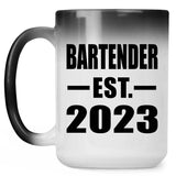 Bartender Established EST. 2023 - 15oz Color Changing Mug