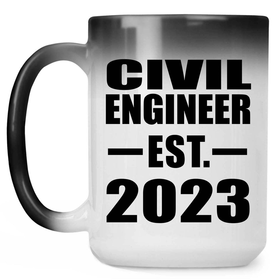 Civil Engineer Established EST. 2023 - 15oz Color Changing Mug