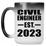 Civil Engineer Established EST. 2023 - 15oz Color Changing Mug