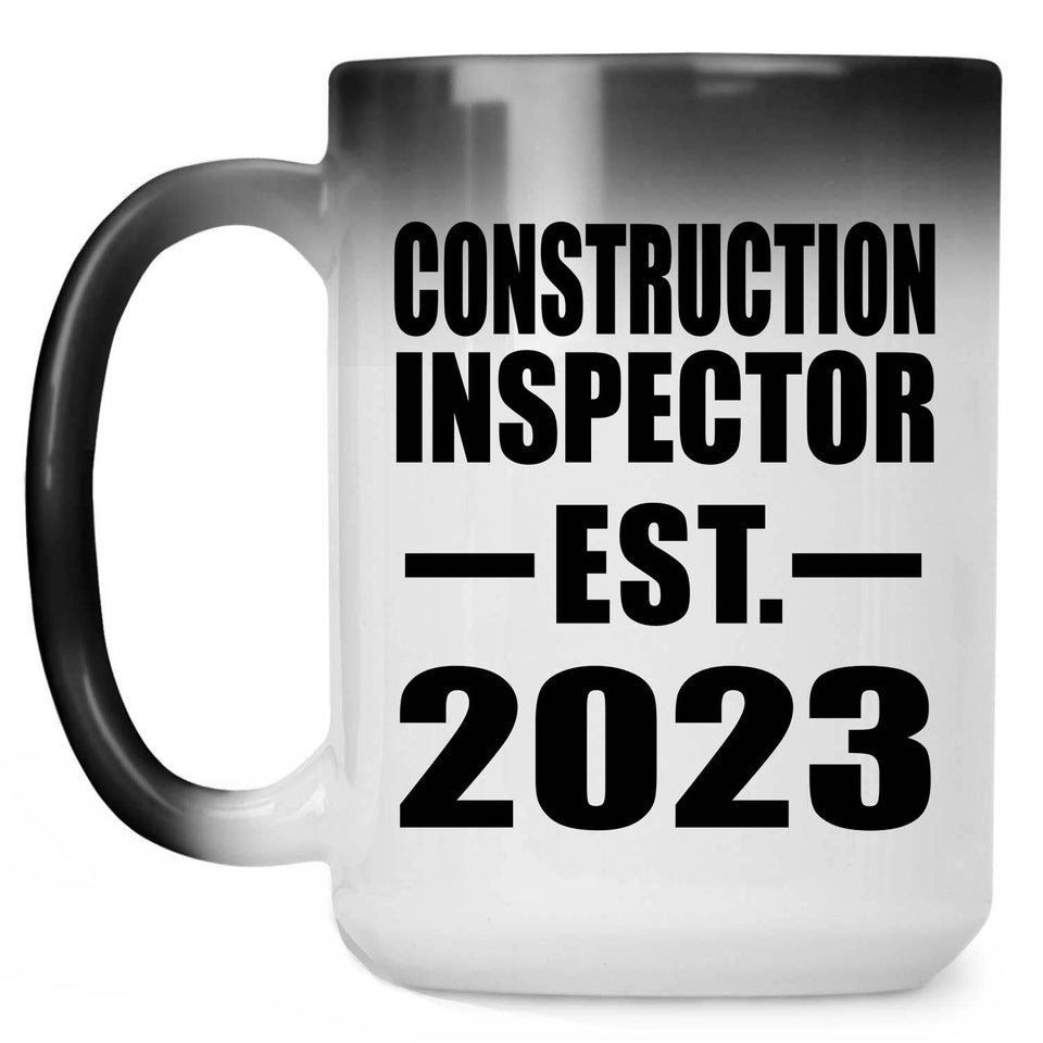 Construction Inspector Established EST. 2023 - 15oz Color Changing Mug