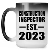 Construction Inspector Established EST. 2023 - 15oz Color Changing Mug