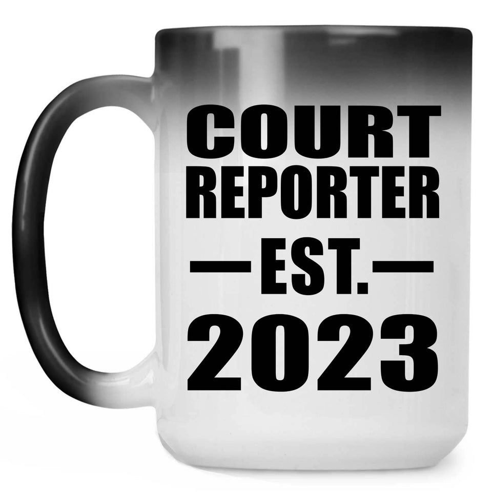 Court Reporter Established EST. 2023 - 15oz Color Changing Mug