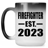 Firefighter Established EST. 2023 - 15oz Color Changing Mug