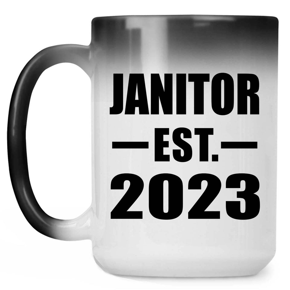 Janitor Established EST. 2023 - 15oz Color Changing Mug
