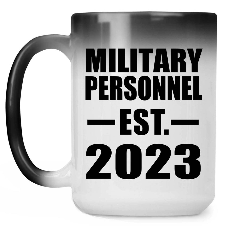 Military Personnel Established EST. 2023 - 15oz Color Changing Mug