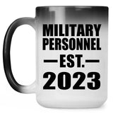 Military Personnel Established EST. 2023 - 15oz Color Changing Mug