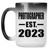 Photographer Established EST. 2023 - 15oz Color Changing Mug