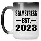 Seamstress Established EST. 2023 - 15oz Color Changing Mug