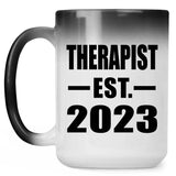 Therapist Established EST. 2023 - 15oz Color Changing Mug