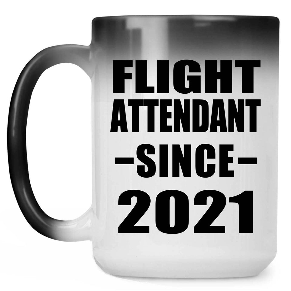 Flight Attendant Since 2021 - 15oz Color Changing Mug