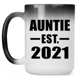 Auntie Established EST. 2021 - 15oz Color Changing Mug