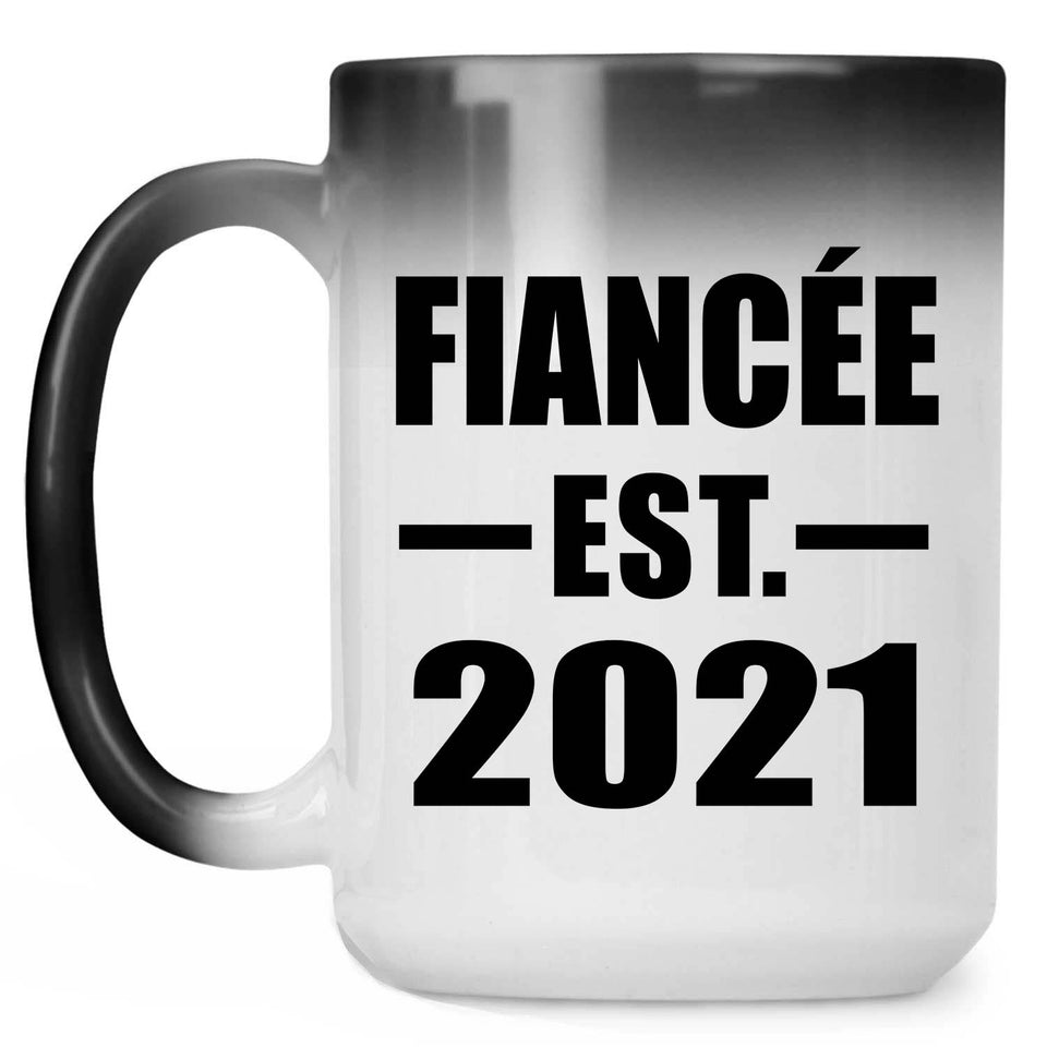 Fiancee Established EST. 2021 - 15oz Color Changing Mug