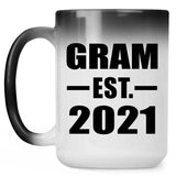 Gram Established EST. 2021 - 15oz Color Changing Mug