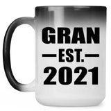 Gran Established EST. 2021 - 15oz Color Changing Mug
