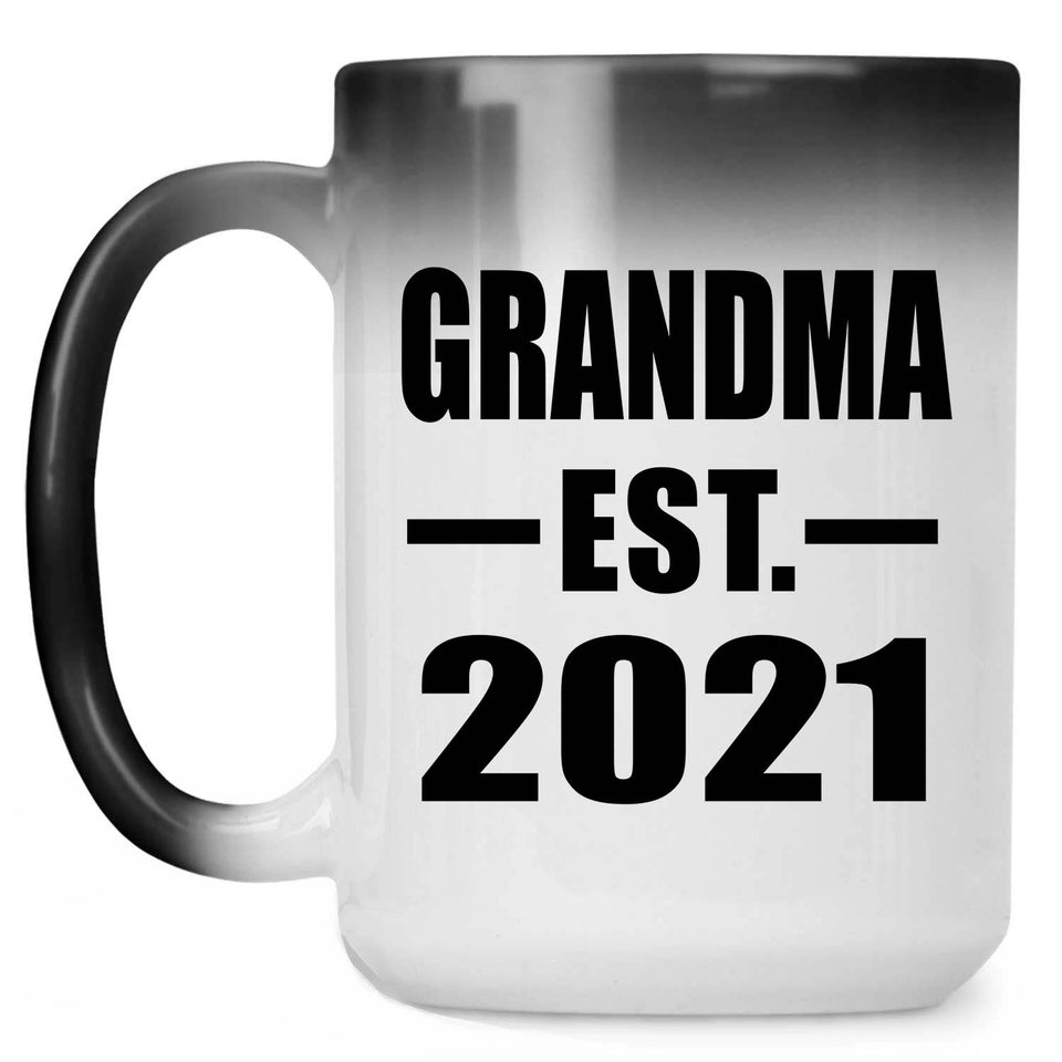 Grandma Established EST. 2021 - 15oz Color Changing Mug