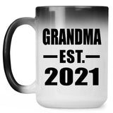 Grandma Established EST. 2021 - 15oz Color Changing Mug