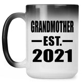 Grandmother Established EST. 2021 - 15oz Color Changing Mug