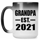 Grandpa Established EST. 2021 - 15oz Color Changing Mug
