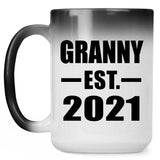 Granny Established EST. 2021 - 15oz Color Changing Mug