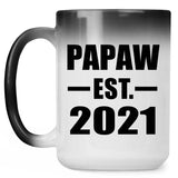 Papaw Established EST. 2021 - 15oz Color Changing Mug