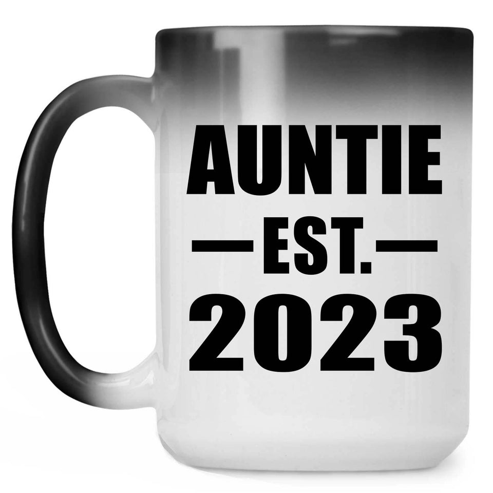 Auntie Established EST. 2023 - 15oz Color Changing Mug