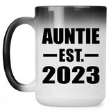 Auntie Established EST. 2023 - 15oz Color Changing Mug
