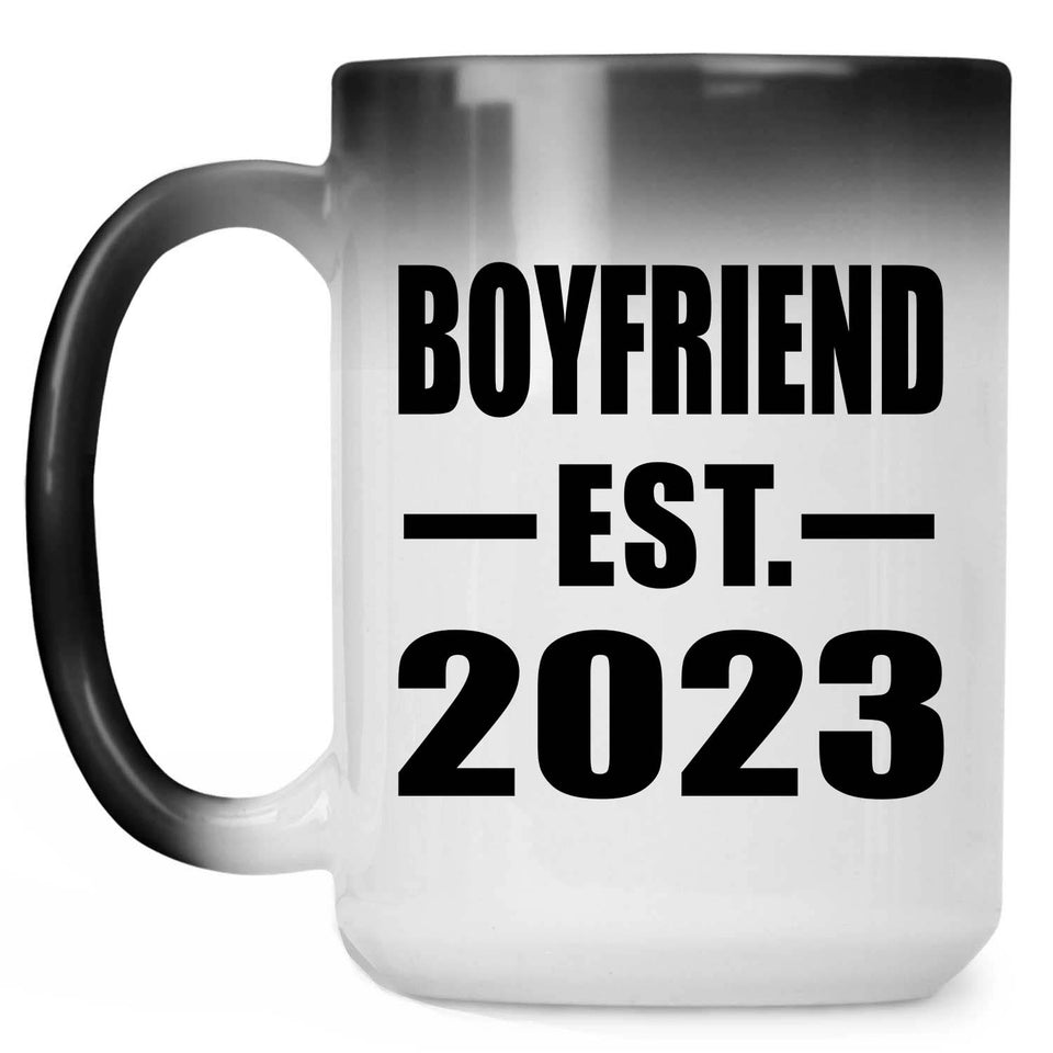 Boyfriend Established EST. 2023 - 15oz Color Changing Mug
